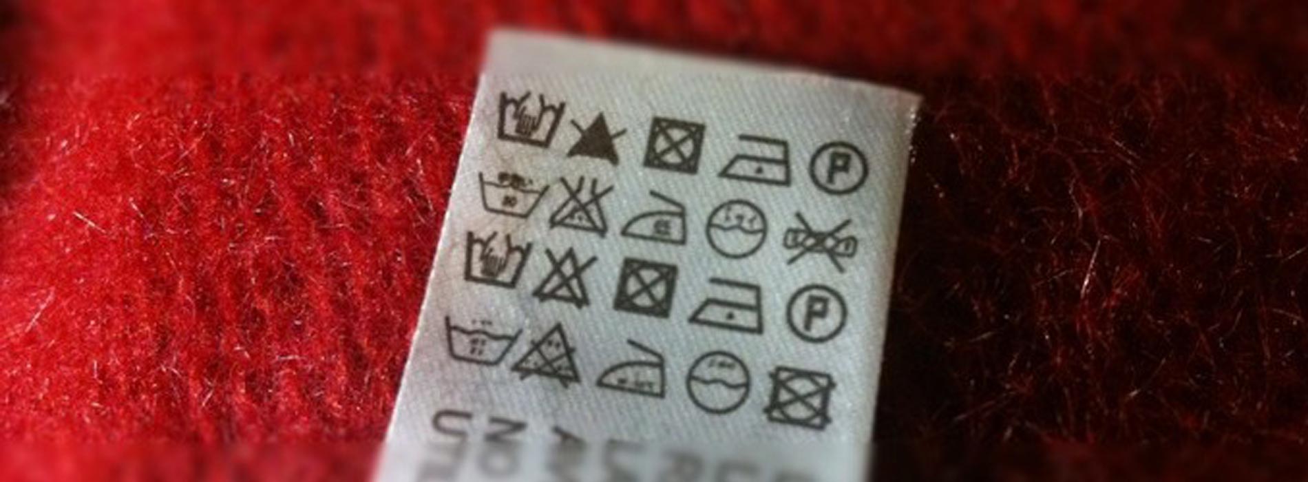 Pflegekennzeichen für die Textilreinigung bzw. chemische Reinigung.